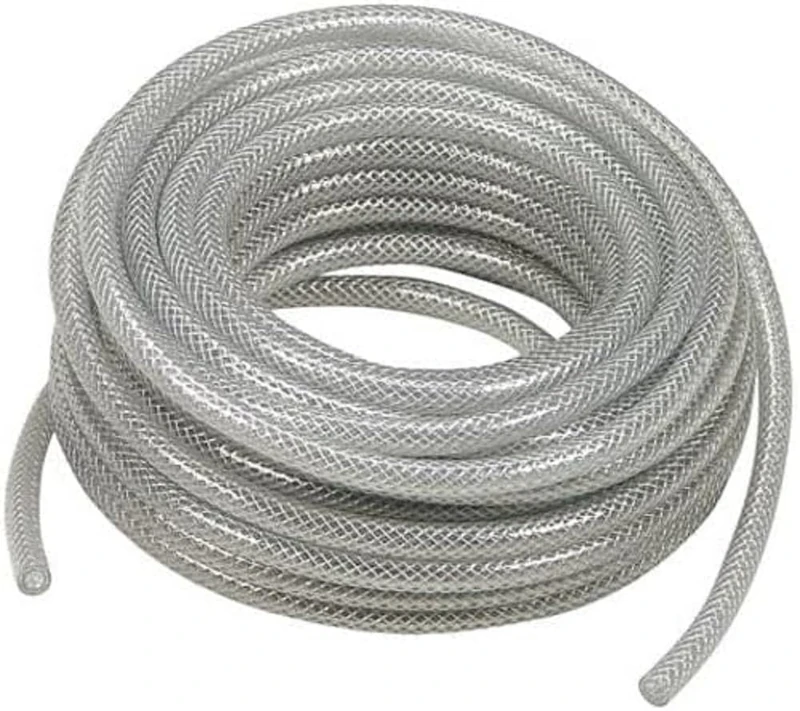 Stanley Reinforced Compressed air Hose, 15 metres, Compressor Hose, Durable polyethylene, 6/11 mm, Without Fittings, Transparent