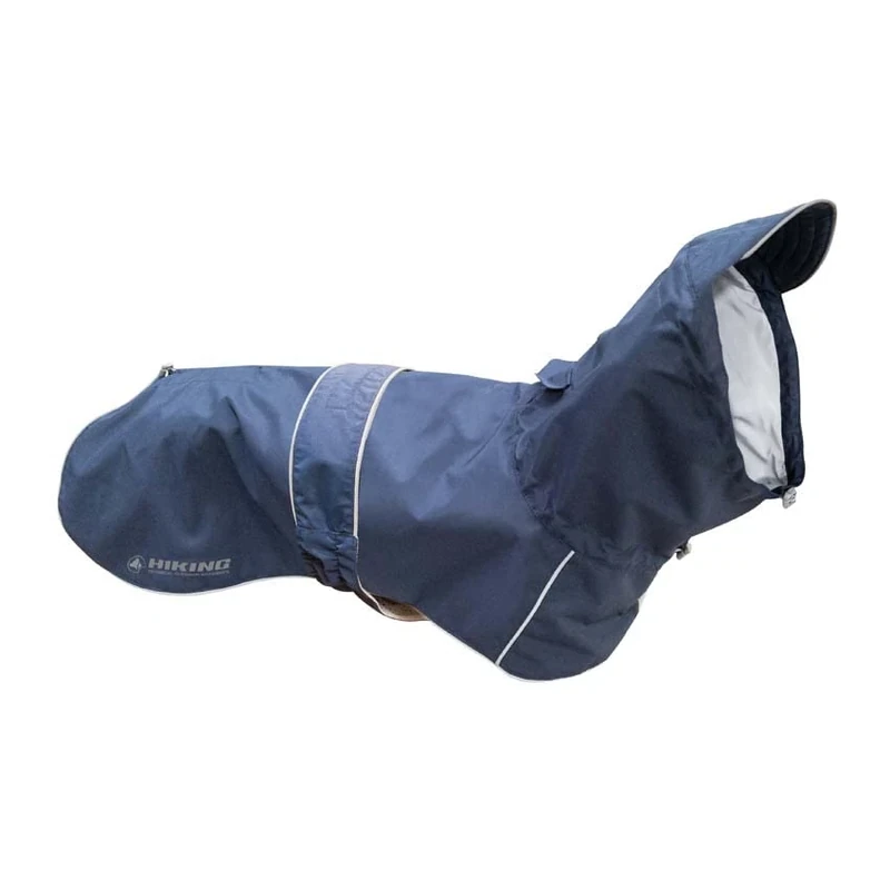 Croci Hiking City Adjustable Waterproof Dog Jacket Breathable Reflective Windproof Jacket for Large and Small Dogs, Blue, S/M, 40cm