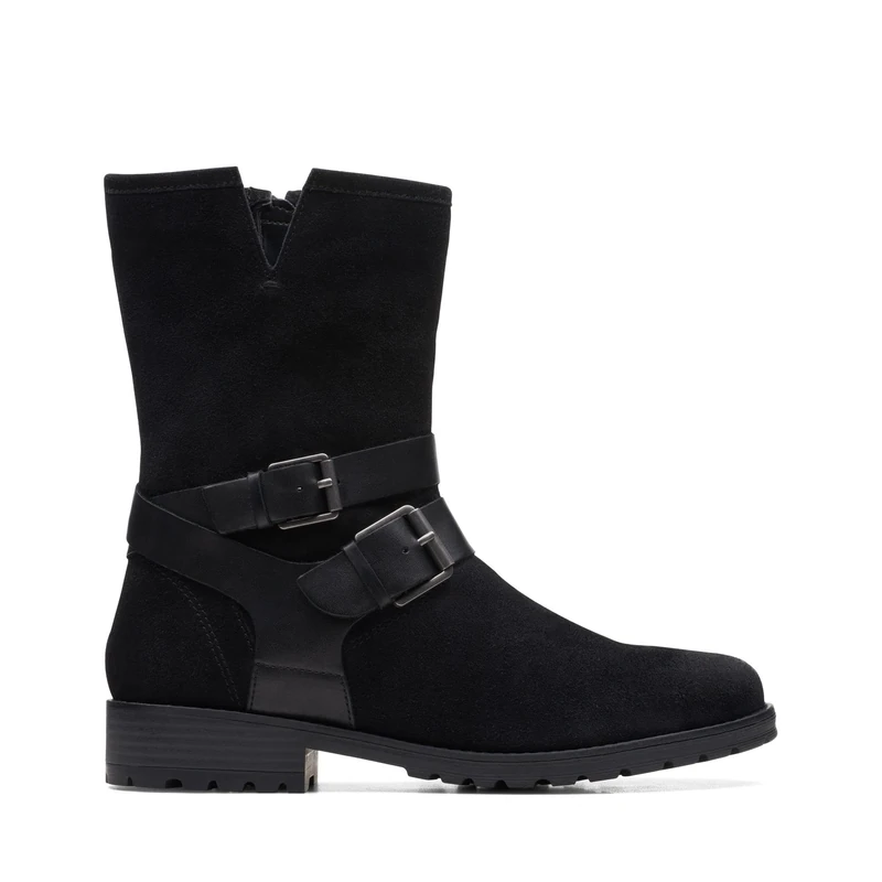 Clarks Women's Clarkwell MidMode Boots, Black Wlined Sde, 3 UK