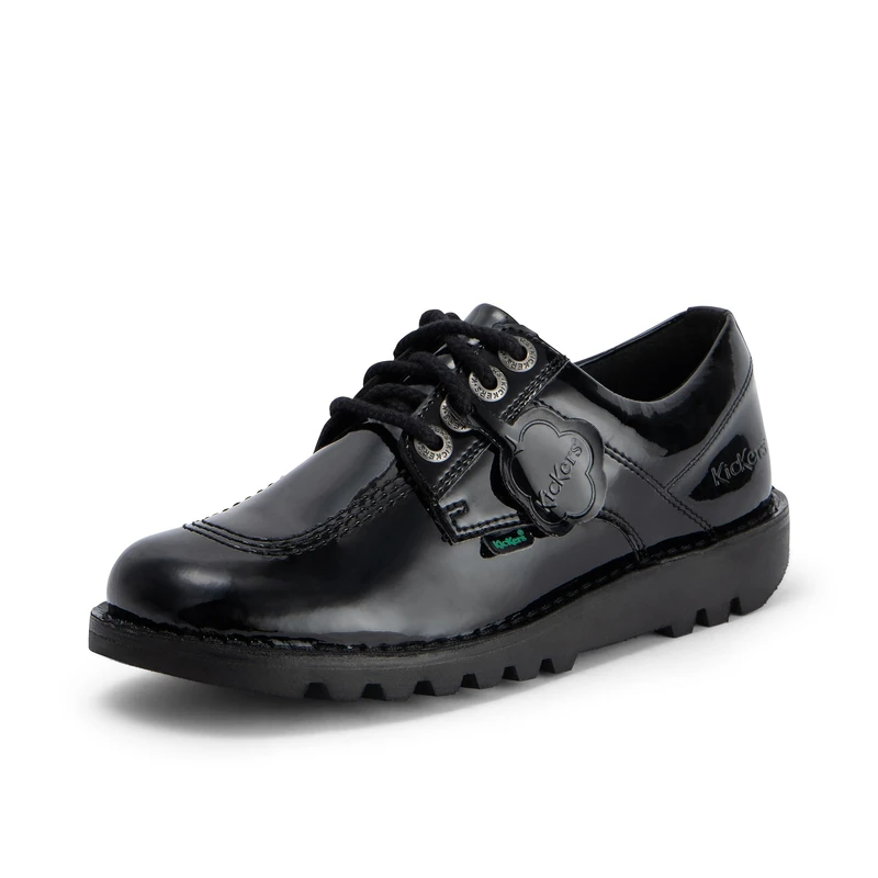 Kickers Women's Kick Lo Shoes | Extra Comfort for Your Feet | Added Durability, Black, 8 UK