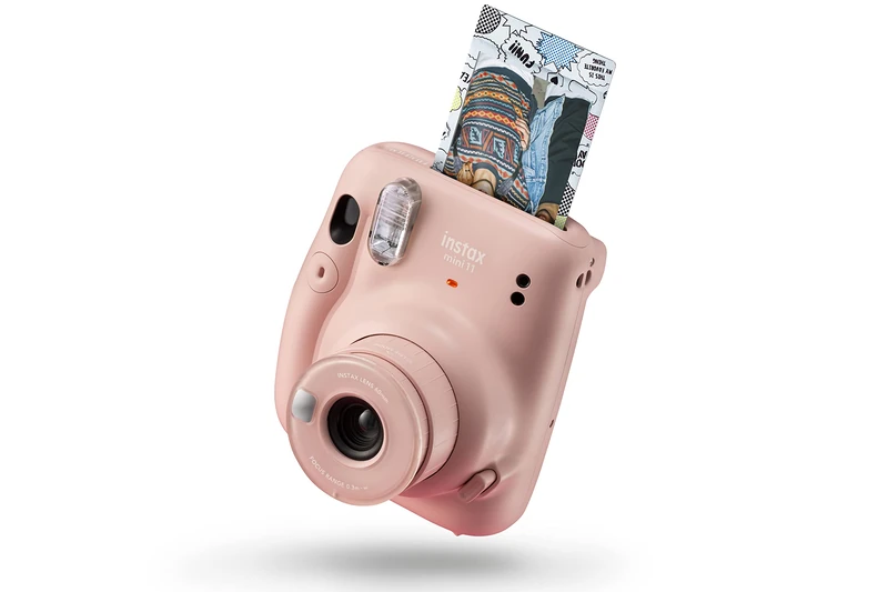 instax Fujifilm Mini 11 Instant Blush Pink Camera with 20 Shot Comic Strip Film Pack