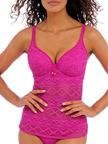 Freya Women's Standard Sundance Underwire Padded Tankini Top, Orchid, 30DD