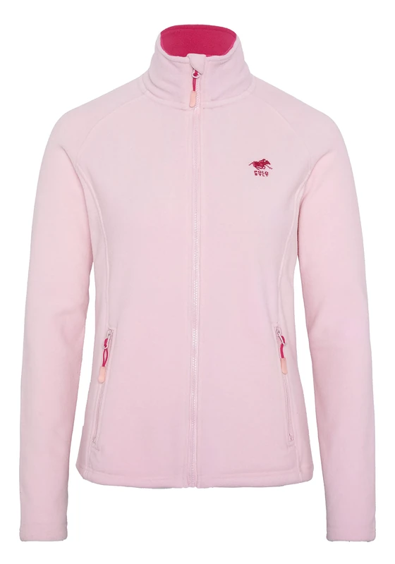 Polo Sylt Women's Fleece Jacket with logo stitching, Pink Lady, XL