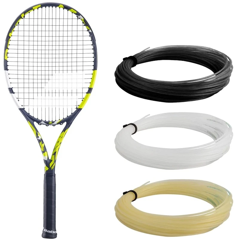 Babolat, Evo Aero Adult String Tennis Racket Ideal for Progress, Strength and Comfort Aerodynamic Spin Alpha Frame, Grip Size 1, French Brand, Grey/Yellow