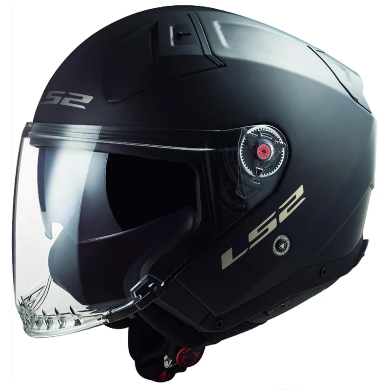 LS2, Infinity II Jet Motorcycle Helmet, Blackmat, XXL - Image 1