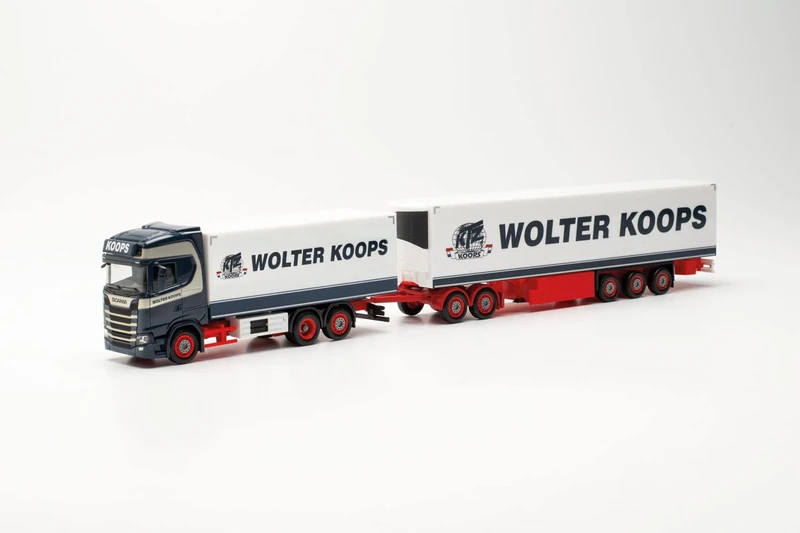 herpa 315487 CS20 Truck Model Scania CS 20 Eurocombi Wolter Koops Faithful in Scale 1:87, Model Truck for Diorama, Model Making Collectible, Decorative Miniature Models Made of Plastic, - Image 1