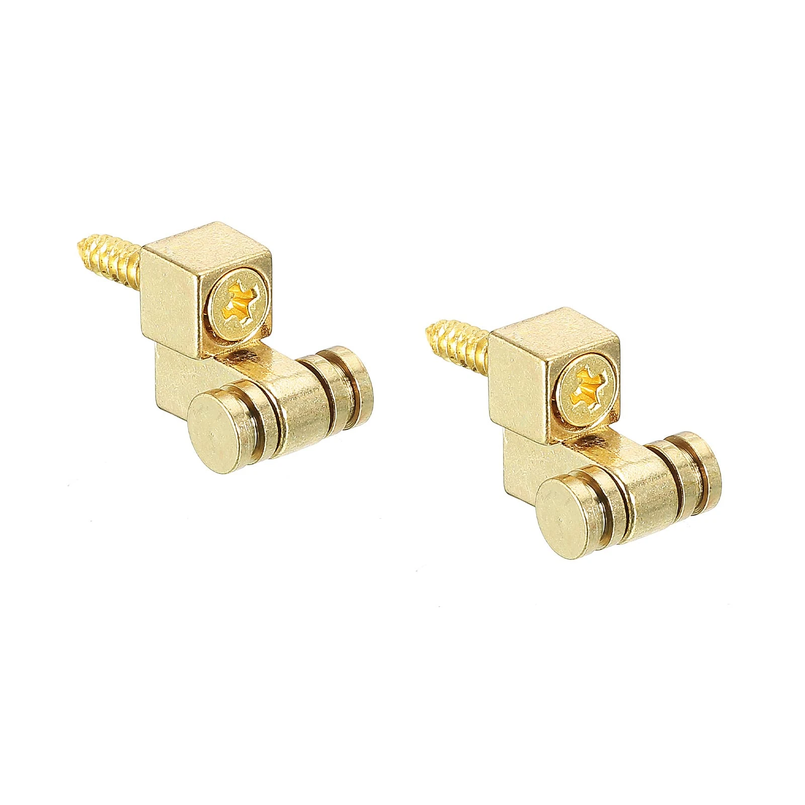 sourcing map Guitar Roller String Tree Retainer String Guides Gold for Electric Guitar Bass with Screws 2pcs