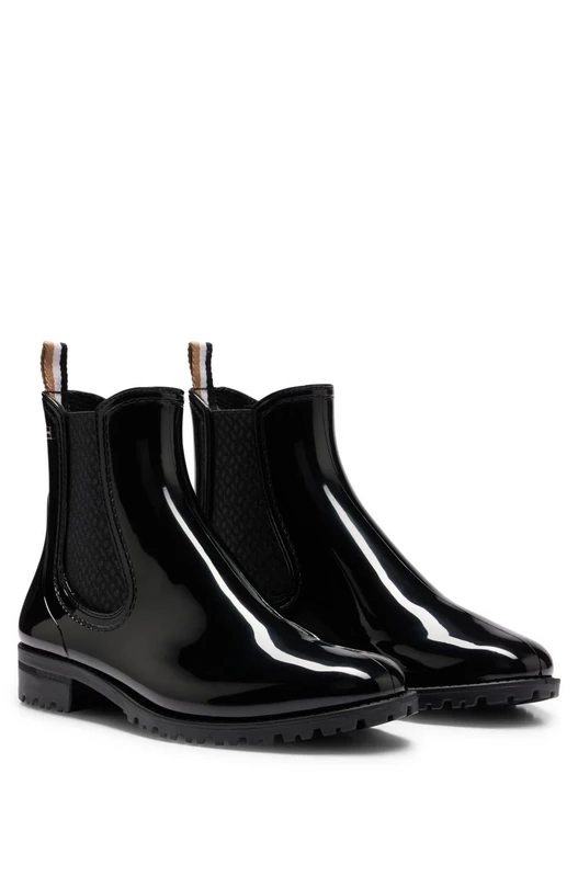 BOSS Women's Martha RainBootie-MN, Black, 6 UK