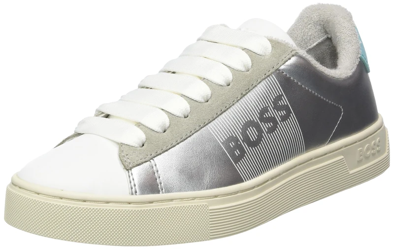 BOSS Women's Rhys_Tenn_pumt, Silver, 6 UK