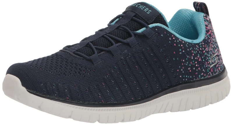 Skechers Women's Virtue Sneaker, Navy Blue, 6.5 UK