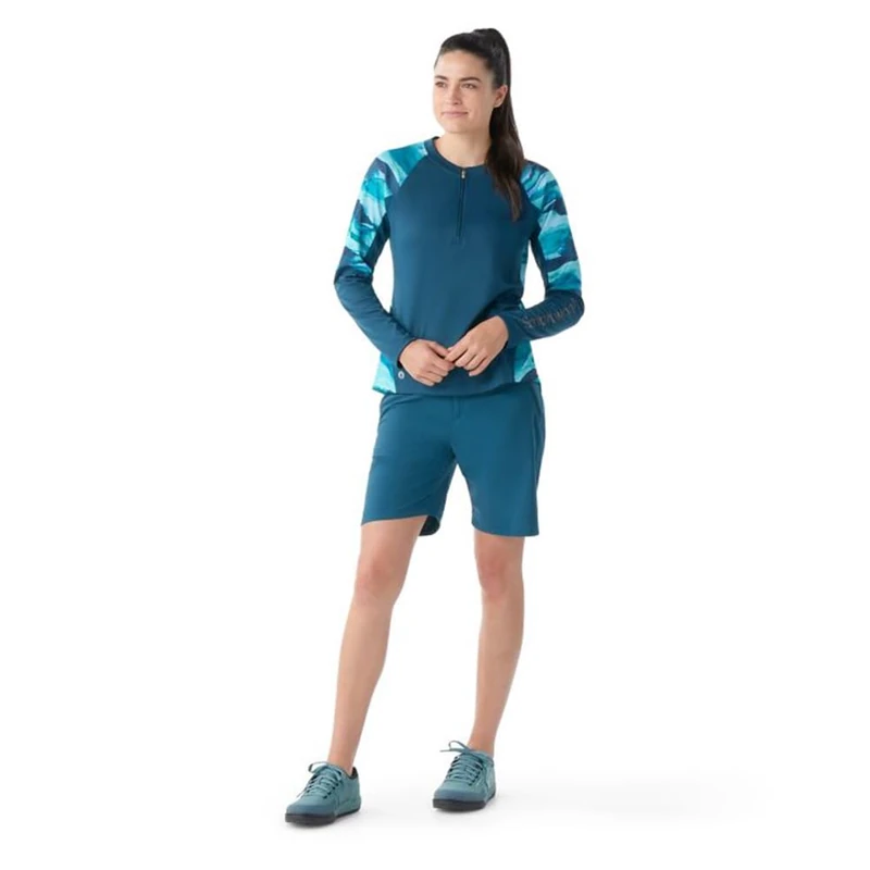 Smartwool Women's Mountain Bike Long Sleeve Jersey, Women's Mountain Bike Long Sleeve Jersey, SW017068G741004