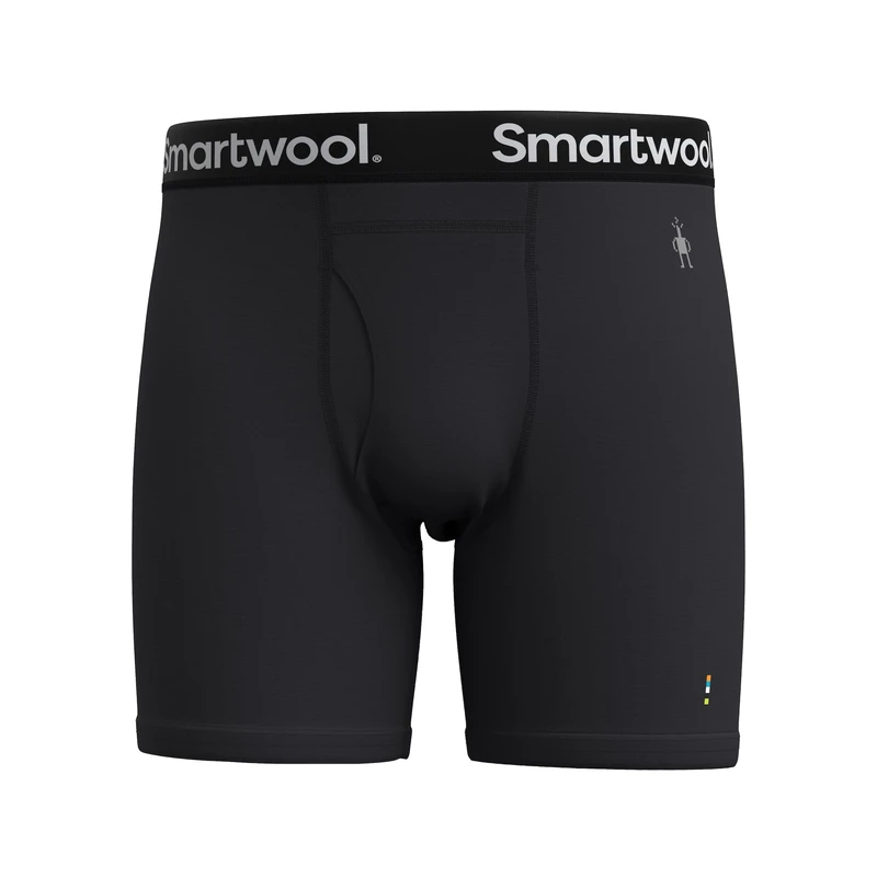 Smartwool Merino Wool Men's Boxer Shorts, Men's Briefs for Sports, Base Layer Thermal Underwear Running Pants & Ski Pants, Lightweight & Breathable Natural Merino Men's Clothing - Black, S