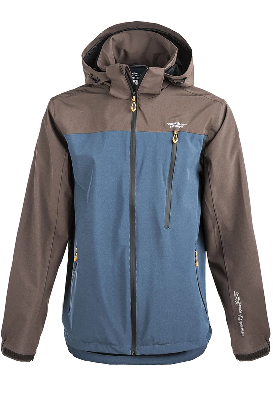 WEATHER REPORT Men's Delton rain Jacket, Bracken, M
