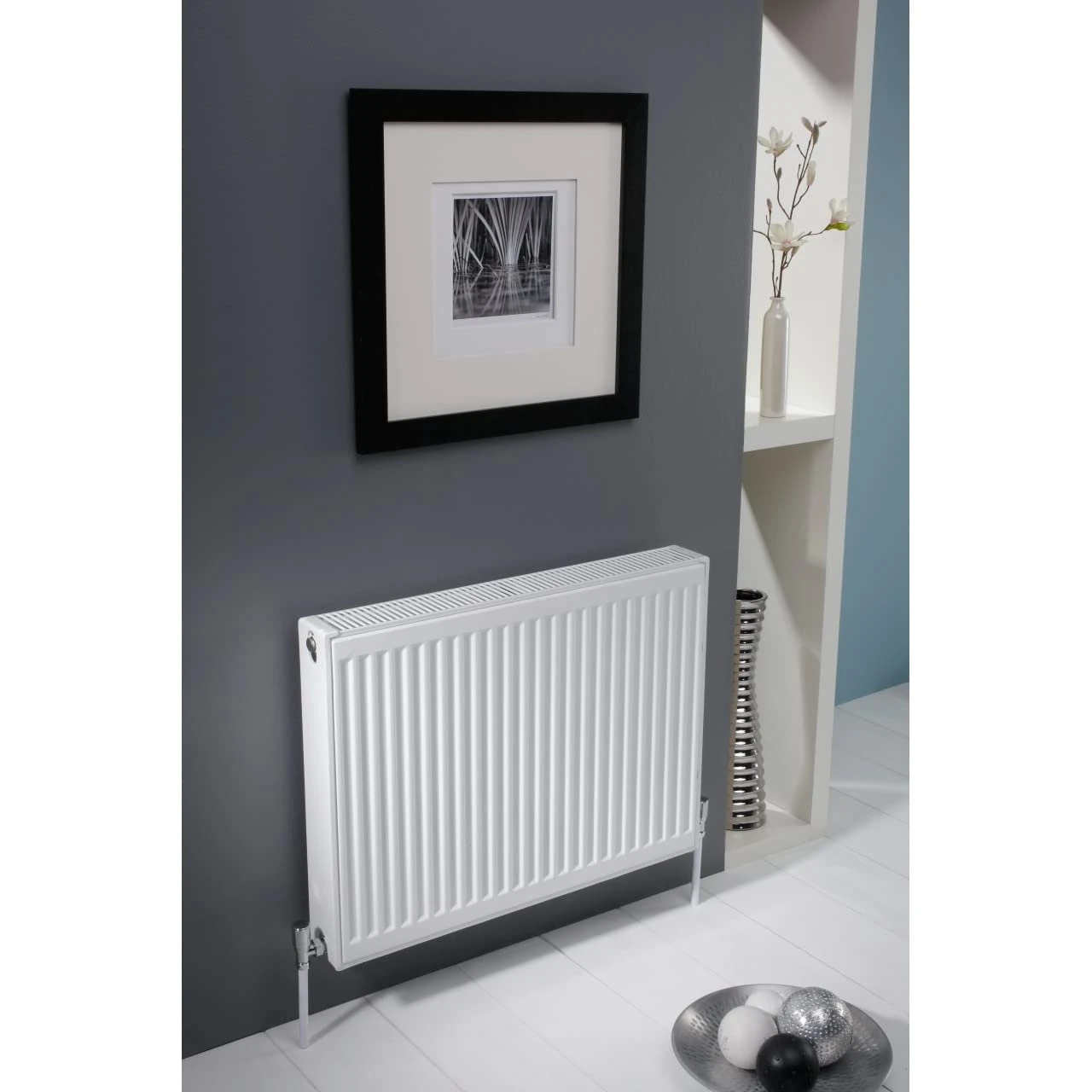 Kartell K-RAD Kompact Type 22 White 900mm x 500mm Double Panel with Double Convector Horizontal Radiator - D905K