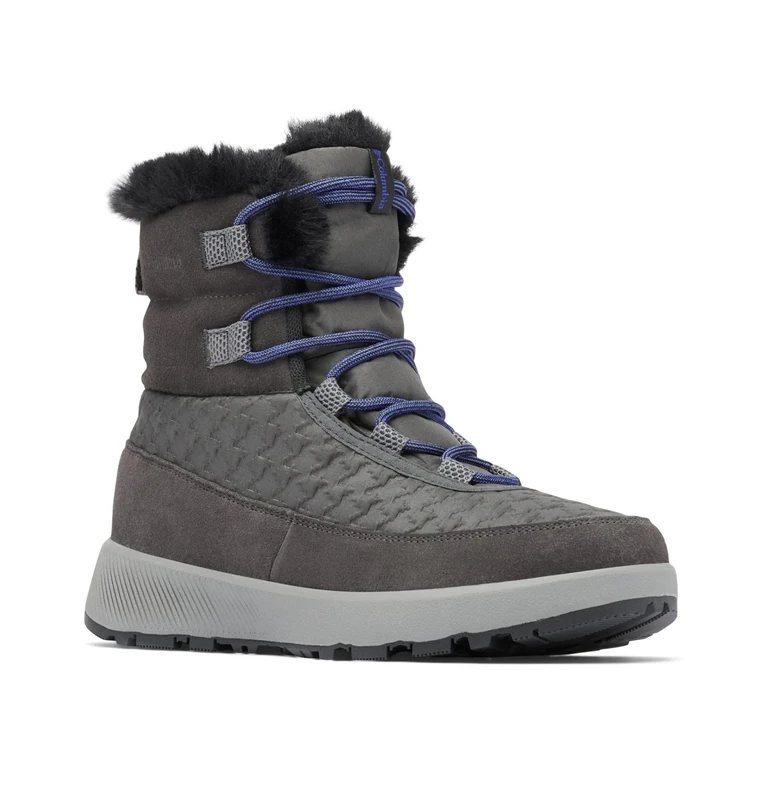 Columbia Women's Slopeside Peak Luxe Hiking Shoe, Shark/Clematis Blue, 9 UK