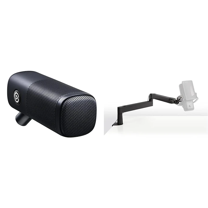 Elgato Wave DX with Mic Arm Low Profile, Fully Adjustable with Cable Management, Dynamic XLR Microphone, speech optimised for Podcasting, Streaming, No Signal Booster Required, any Interface, PC/Mac