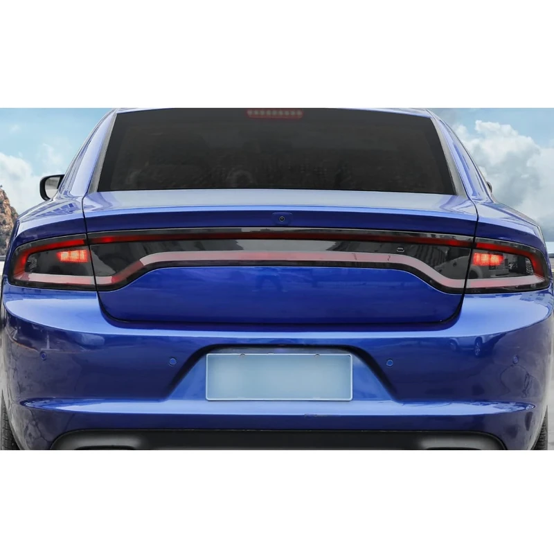 Jimen Compatible with Dodge Charger 2015-2023, 4PCS Tail Light Cover Trim Taillight Overlays