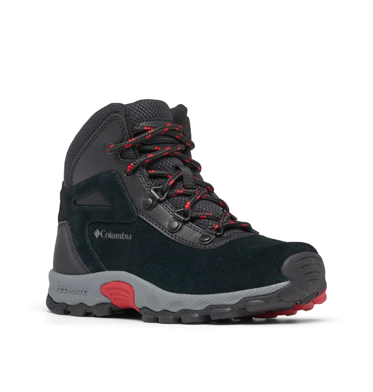 Columbia Unisex Kids Kids Newton Ridge Amped mid rise hiking boots, Black (Y Black x Mountain Red), 3 UK