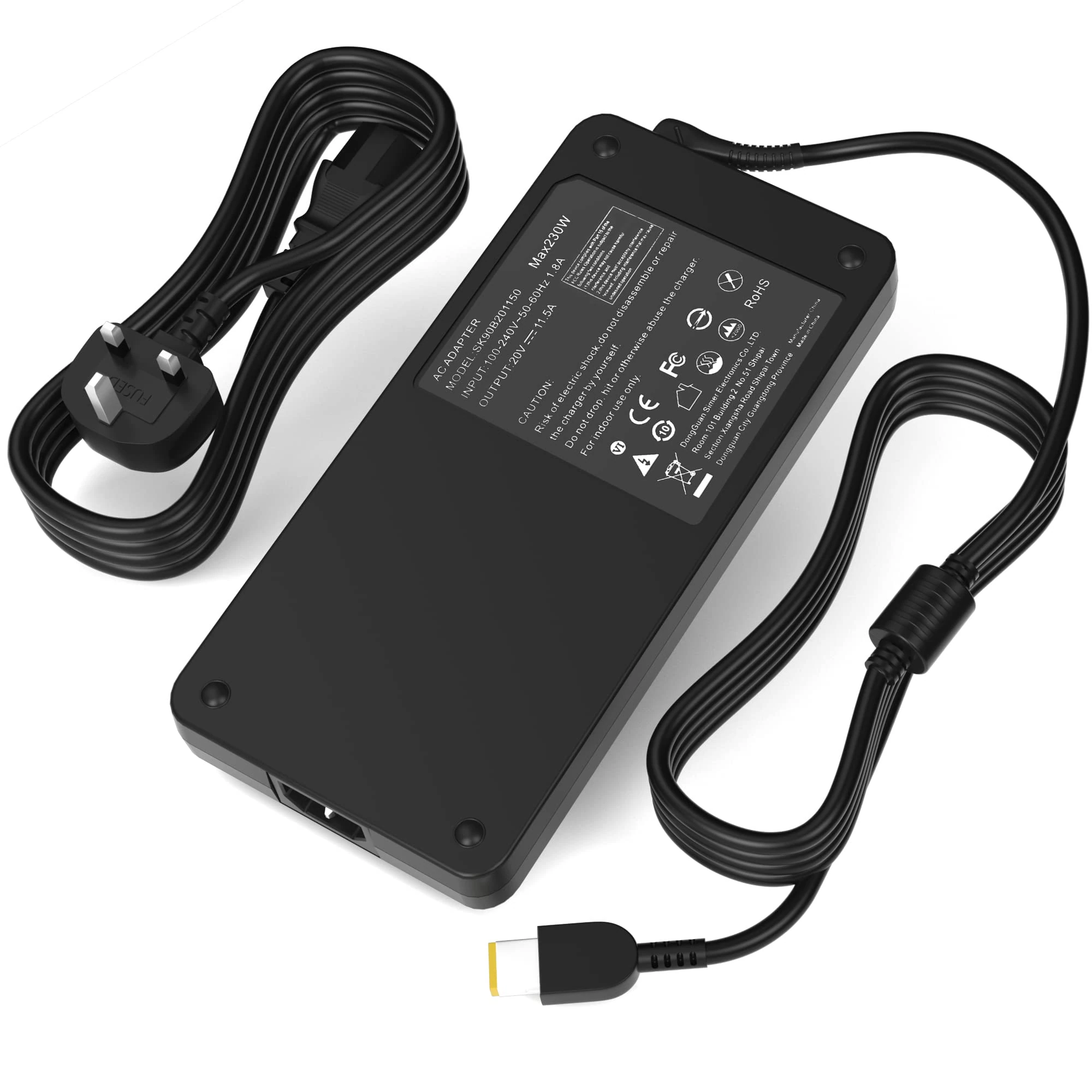 Adaptake 230W Laptop Charger Compatible with Lenovo Legion Slim 5 7 5P C7 S7 Y920 Y740 Y730 Y720 Y545 Y540 Y530 R720 Y900 Y910 Y7000 Thinkpad P1 P73 P53 P72 P52 P71 P51 P70 P17 P16 P15 T15g ThinkBook