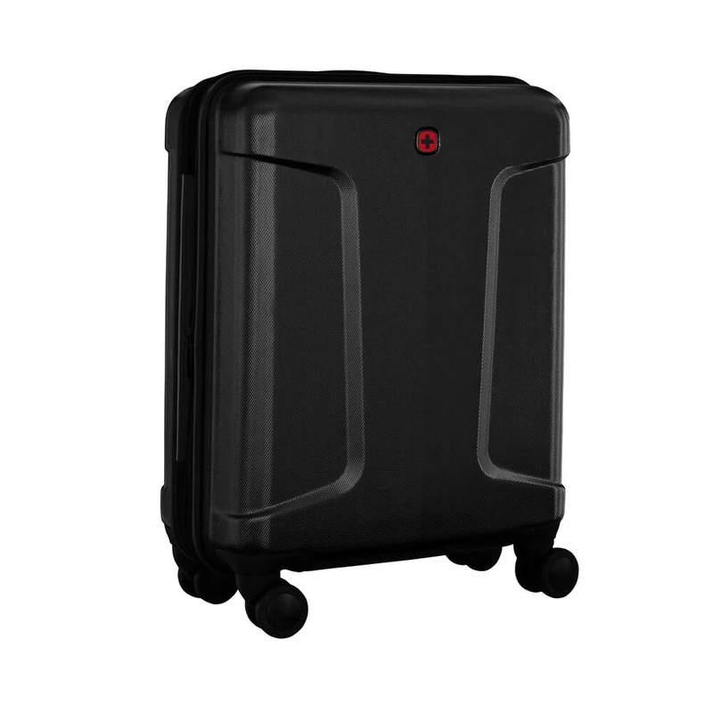 WENGER Legacy Carry-On Hardside Case, Hand Luggage, Trolley, 39 (44) l, Women Men, Business Travel Holiday, Black, 610865