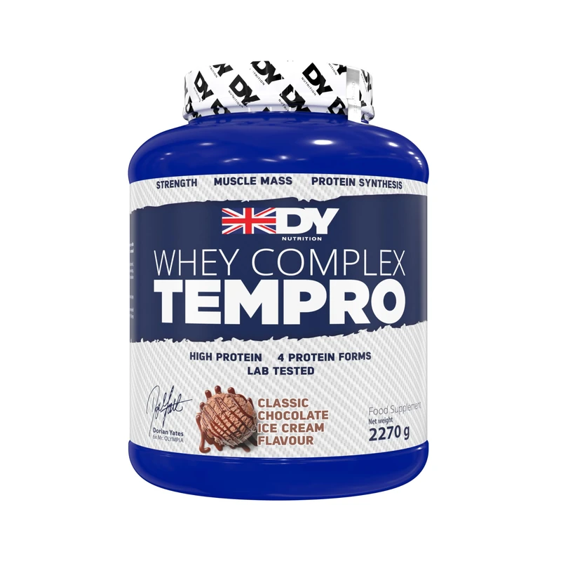 DY Nutrition Whey Complex Tempro | x4 Protein Forms | Whey, Casein, Isolate & Egg Albumin, 23g Premium Protein Powder with Digestive Enzymes for Optimal Absorption, 2.27kg | Classic Chocolate