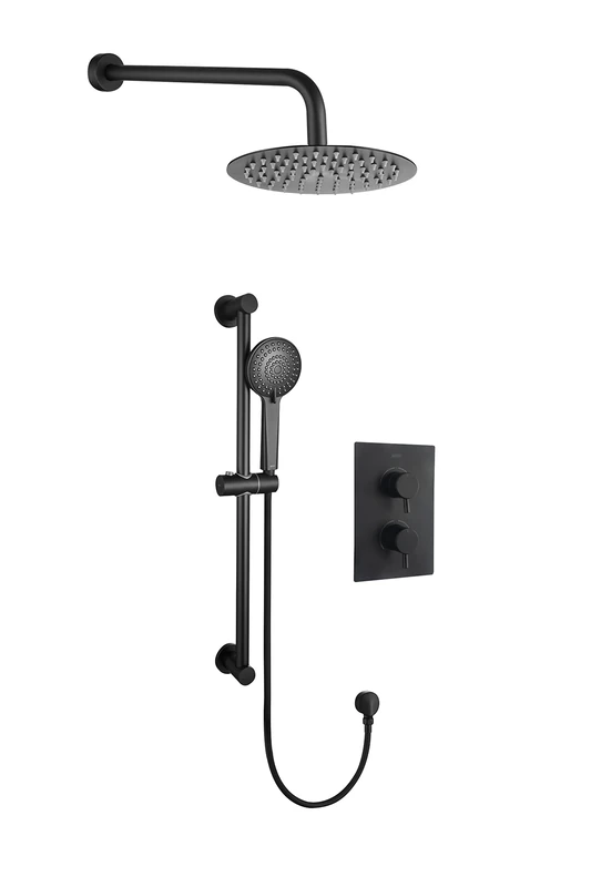 Bristan BLK SHWR PK Prism Recessed Concealed Dual Control Shower Pack Mixer, Black