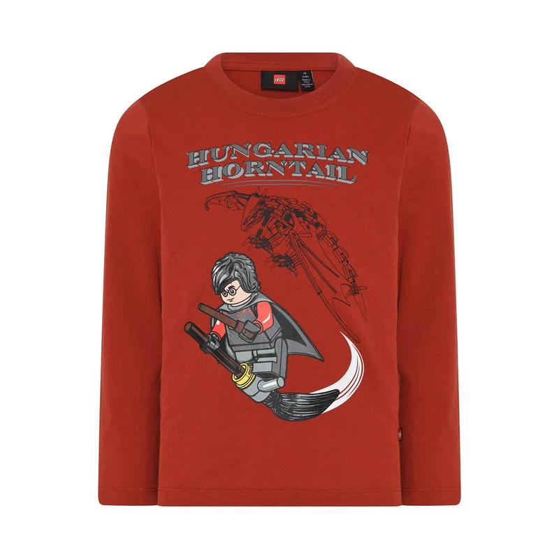LEGO Unisex Children's T-Shirt, Dunkelrot, 116 - Image 1