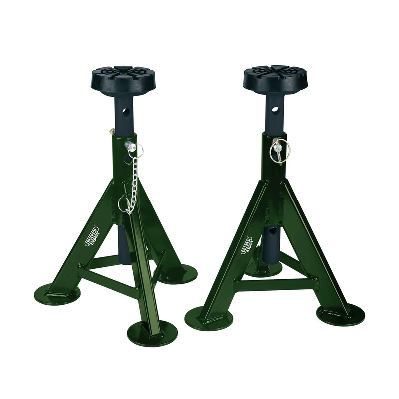 Draper Expert 04339 Axle Stands, 3 Tonne, Green (Pair)