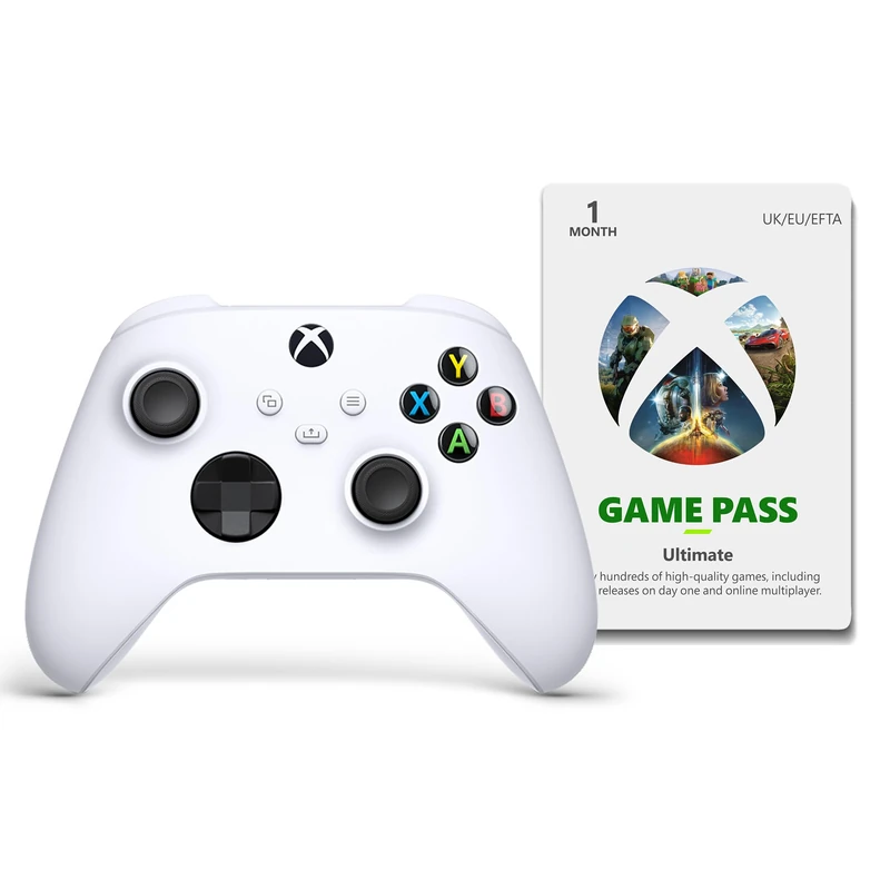 Xbox Wireless Controller – Robot White + Game Pass Ultimate 1 Month