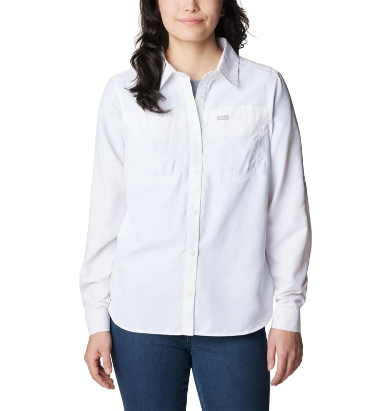 Columbia Women's Silver Ridge 3.0 EUR Long Sleeve Long Sleeve Shirt, White, Size XS