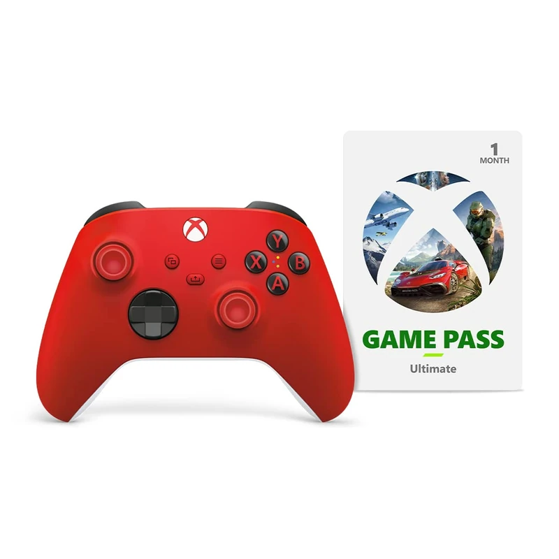 Xbox Wireless Controller – Pulse Red + Game Pass Ultimate 1 Month
