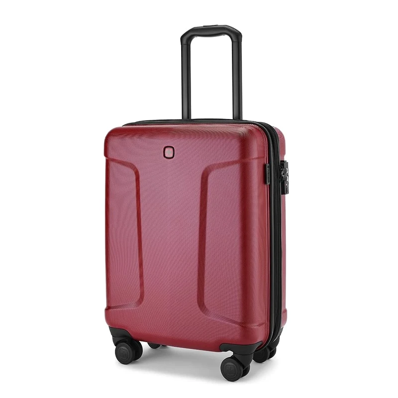 WENGER Legacy Carry-On Hardside Case, Hand Luggage, Trolley, 39 (44) l, Women Men, Business Travel Holiday, red, 610871