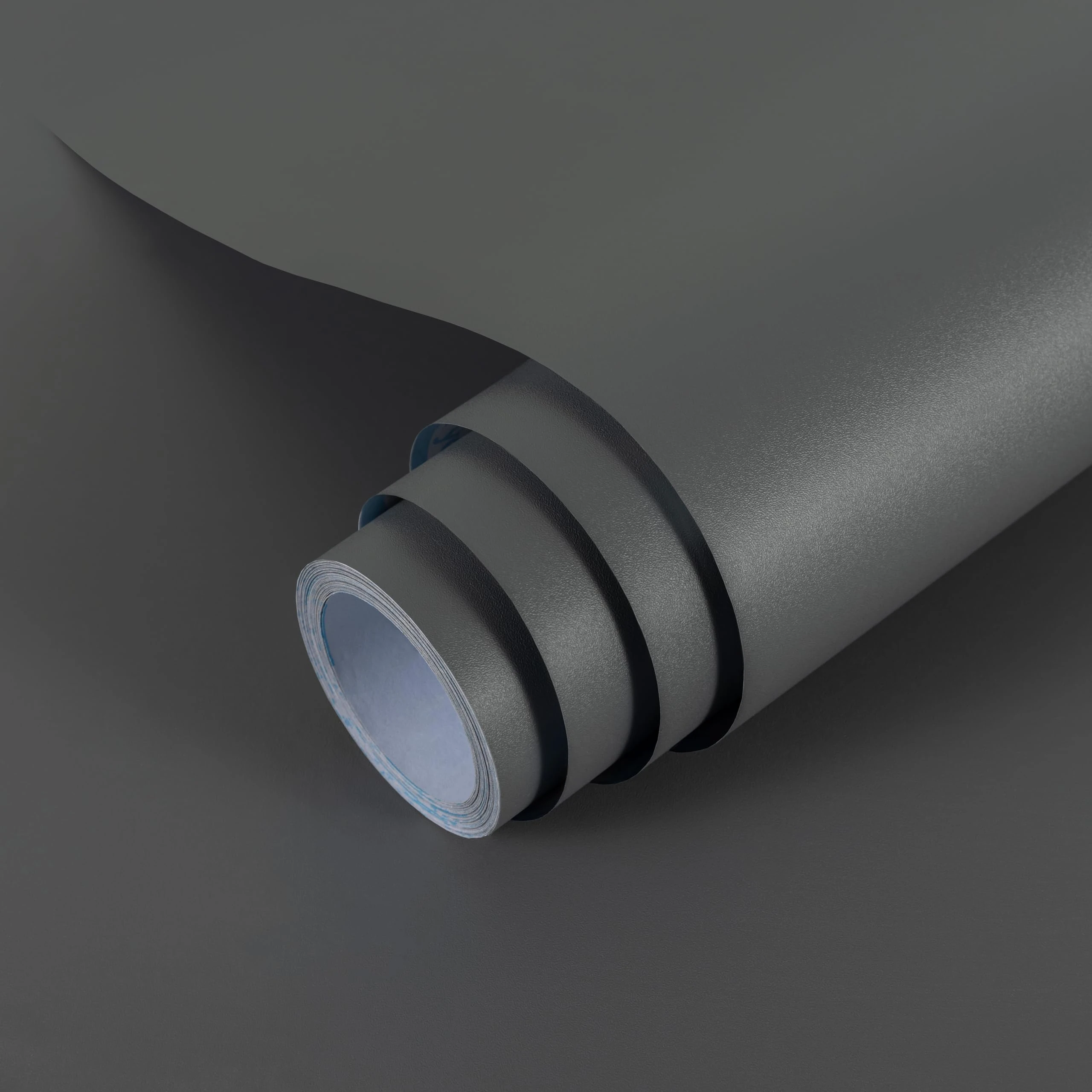 Hode Dark Grey Vinyl Wrap Matt 60X600cm, Dark Grey Sticky Back Plastic Roll, Self Adhesive Wallpaper for Furniture Kitchen Cupboard Covering Contact Paper Waterproof