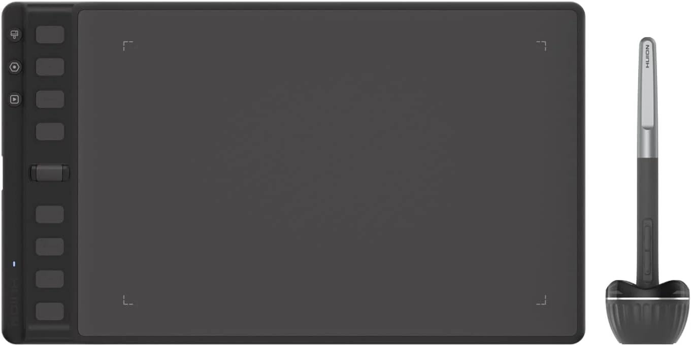 HUION Inspiroy 2 M Graphics Tablet, New Digital Pen PW110, 8 Customizable Shortcut Keys, Easy-to-Use Scroller, Ideal for drawing, studying and working from home(Black)