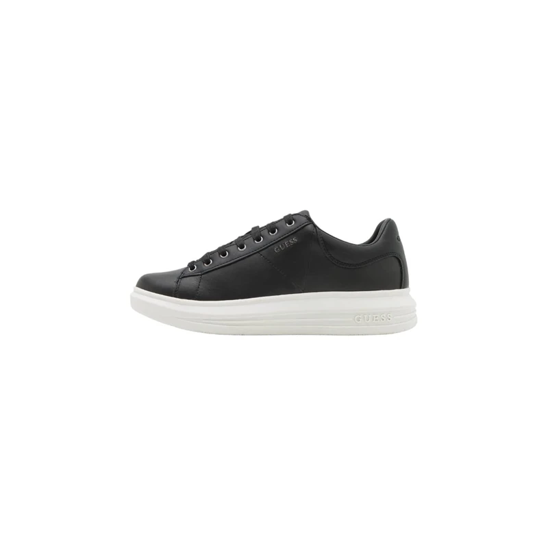 GUESS Men's VIBO CARRYOVER Sneaker, Black, 8 UK
