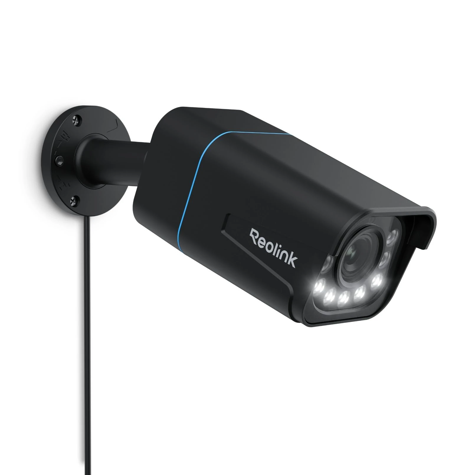 Reolink 4K PoE Outdoor Camera with Human/Vehicle Detection, 5X Optical Zoom with Spotlight, Color Night Vision Motion Alerts Time-Lapse Two-Way Audio, RLC-811A Black