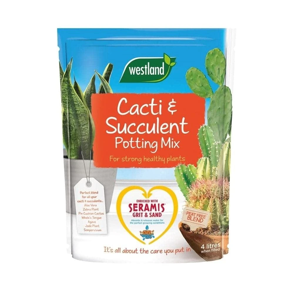 Westland Peat Free Cacti and Succulent Potting Compost Mix 4L