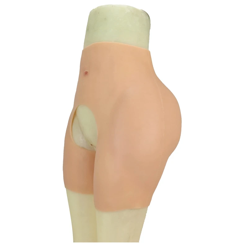 FSYH Realistic Silicone Pants Butt Shaper Hip Enhancer Underwear Control Shorts Padded for Crossdresser Transgender Cosplay,Asian skin