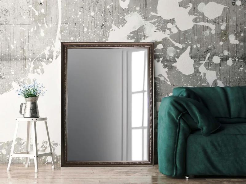 Zalena Jefferson 60 x 80 cm Frame Wall Mirror Design Mirror Bathroom Mirror for the Home Guest Bathroom Hallway Gadrobe Living Room