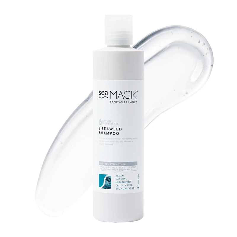 Sea Magik - Seaweed Shampoo to Soothe Itchy Scalp, Psoriasis, and Eczema, with Hydrating Dead Sea Salt, Suitable for All Hair and Scalp Types, Vegan and Cruelty Free (300ml)