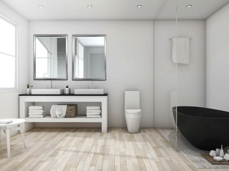 Zalena Jim 60 x 80 cm Frame Mirror Wall Mirror Design Bathroom Mirror for Home Guest Bathroom Hallway Gadrobe Living Room