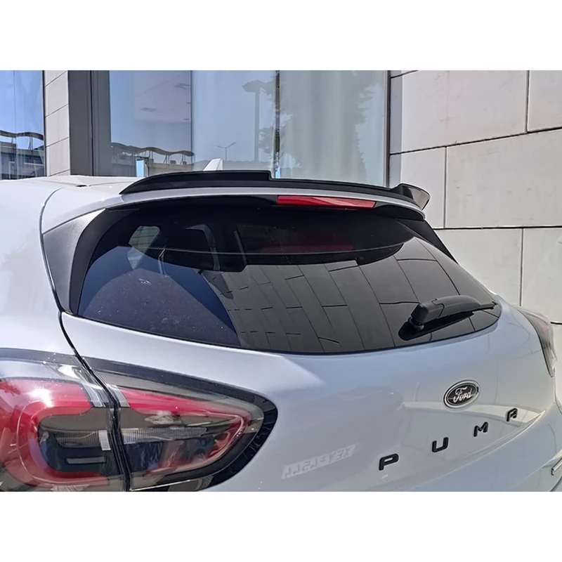 Motordrome Roof spoiler (Spoiler Cap) compatible with Ford Puma incl. ST-Line 2019- (ABS Glossy black)