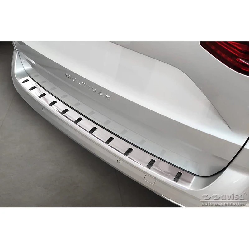 Avisa Stainless Steel Rear bumper protector compatible with Volkswagen Multivan T7 2021- 'STRONG EDITION'