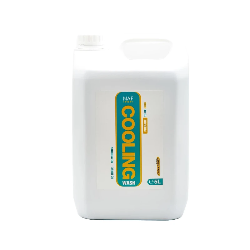 NAF Cooling Wash 5L – No-Rinse Post-Exercise Wash for Horses – Soothes, Cools & Refreshes Tired Muscles – With Natural Peppermint & Menthol – Ideal After Training or Competition