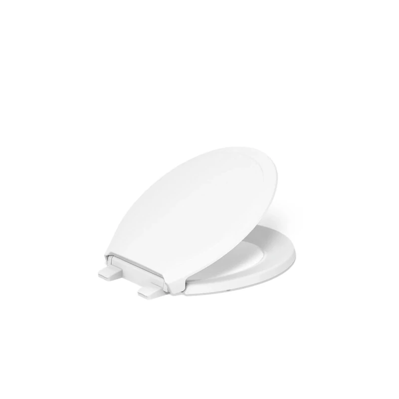 KOHLER 78059-RL-0 Rutledge Nightlight ReadyLatch Quiet-Close Round-Front Toilet Seat, Slow Close Lid and Seat, Grip-Tight Bumpers, White