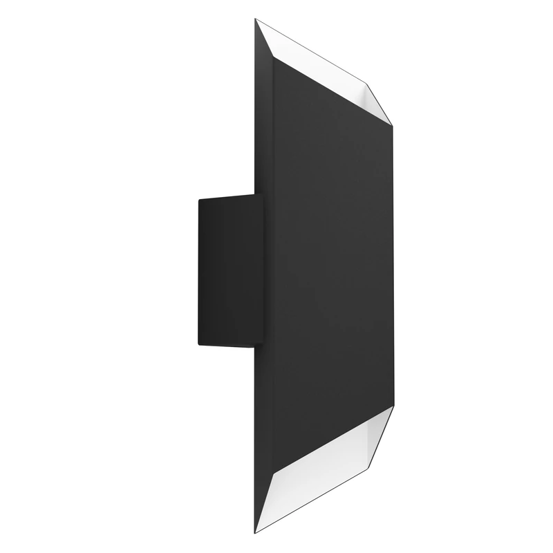 Eglo LED Outdoor wall Light Spiazzina, Outside wall lamp uplight Downlight, Porch Lighting Made of Metal in Black and White, wall spot Warm White, IP55