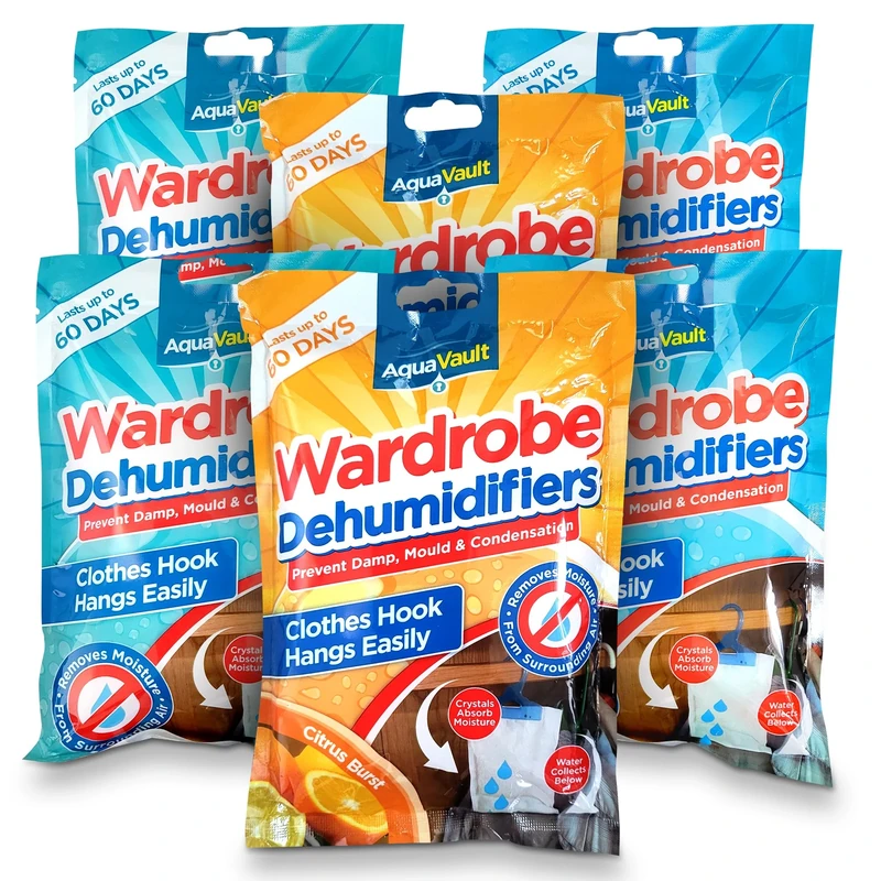 SOL 6pk Hanging Wardrobe Dehumidifier - Moisture Absorber Bags