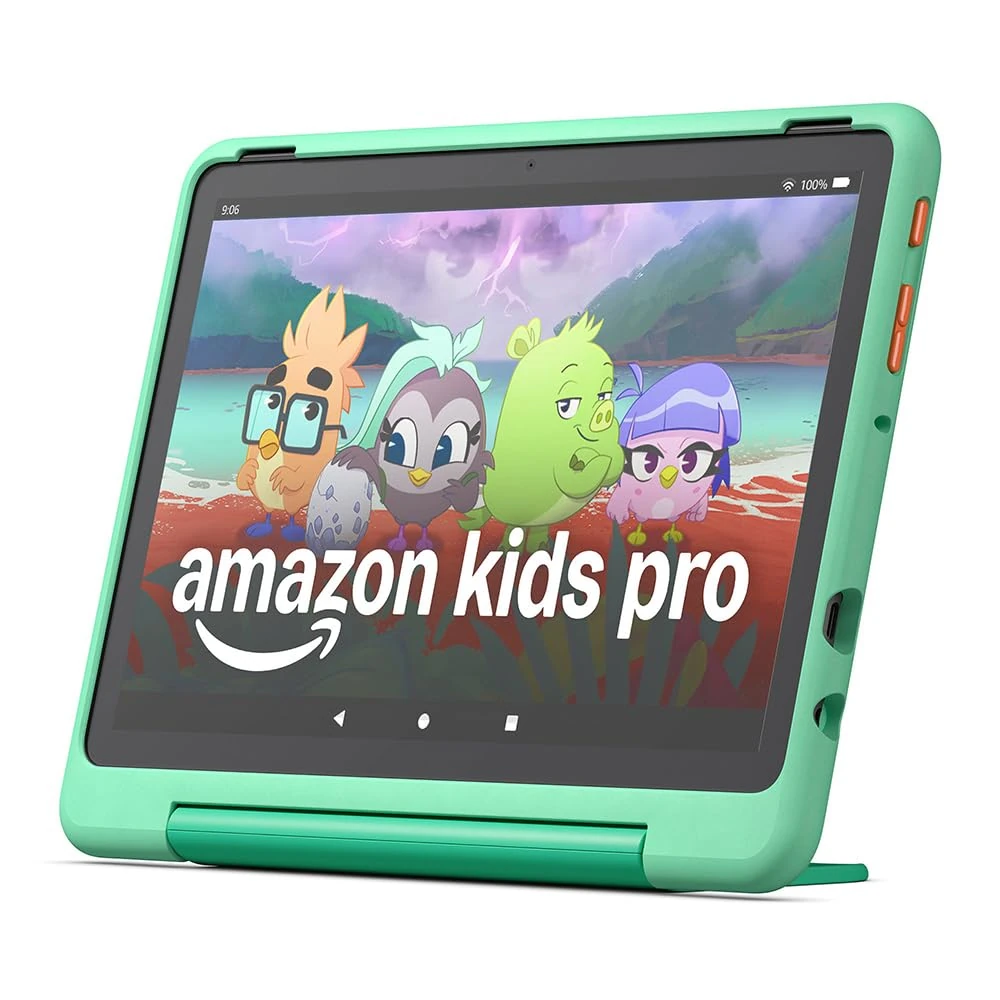 Amazon Fire HD 10 Kids Pro tablet (newest gen)| ages 6–12, long battery life, includes ads-free books, games, apps and videos that children love, 10.1" brilliant screen, parental controls, 32GB