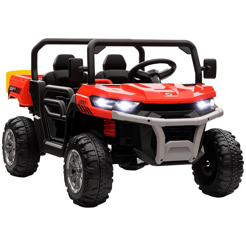 HOMCOM Kids 12V 2 Seater Electric Ride on UTV - Red