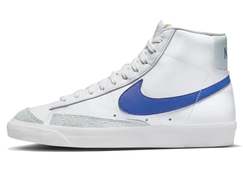 NIKE BQ6806-124 Blazer MID '77 VNTG Men White/Game Royal-Pure Platinum UK 6